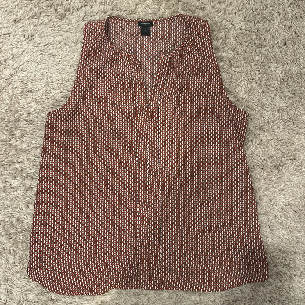 Ann Taylor Silky Blouse V-neck Tank Top